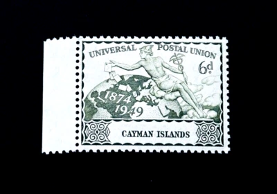 Estampilla de Islas Caimán - 1949 UPU Hermes & Globe como nueva OG VLH r33 Foto 1 de 2