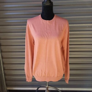 COS Women Jumper Pink Knit Top Long Sleeve 100% Wool Round Neck Size L Size 14 - Picture 1 of 10
