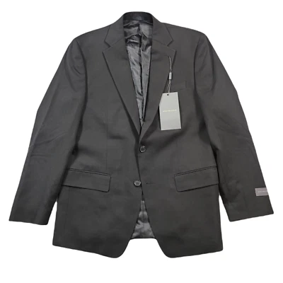Van Heusen Suit Jacket Mens 38R 38 Charcoal Grey Stretch - Image 1 of 4
