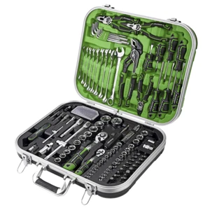 Sealey GREEN 144 Piece Hand Tool Kit SOCKET SET RATCHET SET w/ Carry Case Q1BS - Picture 1 of 2