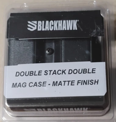 Blackhawk Double Stack Mag Case Black Matte Finish Tension Adjustable Screw New - Image 1 of 4