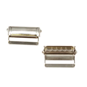 Metallo Fibbia Con Cursore Denti Aggiustatore Cintura Cinturino Arte di Ricambio - Foto 1 di 7