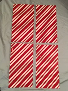 4 Candy Cane Striped Paper Bags EMPIRE CANDLE brand Luminarias, Christmas print - Picture 1 of 7