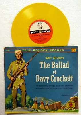 WALT DISNEY 6" 78rpm The Ballad of Davy Crockett GOLDEN RECORDS Sandpipers #998 - Image 1 of 2