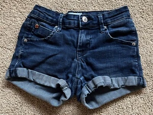 Hudson Girls Designer Medium Blue Denim Jean Shorts Cuffed Stretch-Size 10 - Picture 1 of 4