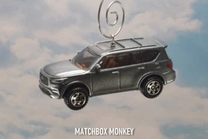 Silver Infiniti QX80 Luxury SUV Truck Christmas Tree Ornament 1/64 Nissan - Picture 1 of 11