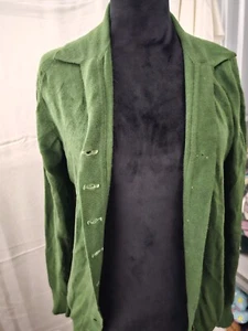 Vintage Pringle of Scotland Womens Cardigan Sweater Forest Green - Picture 1 of 6