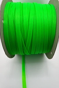 Polyurethane 1/2 inch 6mm braid expandable cable sleeving UV Green 16.4 Ft (5m) - Picture 1 of 4