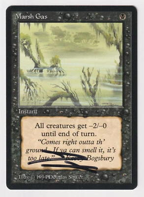 Signed Marsh Gas Proof NM The Dark Artist Douglas Shuler 1994 WOTC MTG Magic AP! - Image 1 of 2