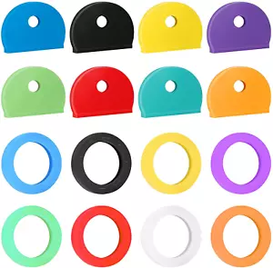 16 Pack Colorful Plastic Key Cap Tags and Identifier Covers for Standard Flat... - Picture 1 of 1