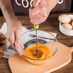 Herramientas de cocina giratorias para salsa batidor de huevos batidor de huevos accesorios para hornear pasteles - Imagen 1 de 12