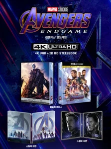 AVENGERS: ENDGAME [Blu-ray] 4K UHD+2D+BONUS (STEELBOOK), 3-DISC, FULL SLIP BOX - Picture 1 of 3