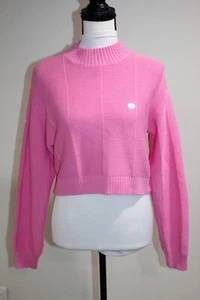 Women's La Hearts From Pacsun Pink Mock Neck Cropped Sweater NWT Small Pink - Picture 1 of 5
