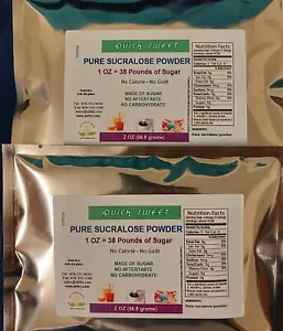 Quick Sweet Pure Sucralose Pulver 2 Unzen x 2 Beutel - Bild 1 von 1