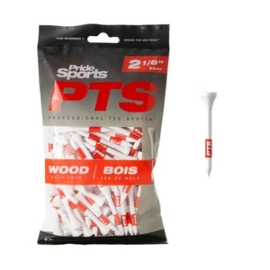 Pride Professional Tee System, 2-1/8 Inch Shortee Golf Tees - 120 Count Bag (Red - Picture 1 of 11