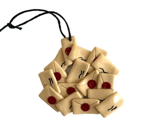 Harry Potter Handarbeit Ton Ornament schwebend Hogwarts Annahme Buchstaben - Bild 1 von 3