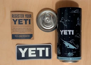 Neu Limited Edition 16oz Yeti Stash Can Neuheit Bierdose Blau mit Aufkleber - Bild 1 von 2