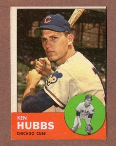 Ken Hubbs Cubs 1963 Topps #15 (en muy buen estado+ o mejor) - Imagen 1 de 2