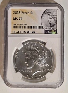 2023 Peace Silver Dollar High NGC MS70 - Picture 1 of 2