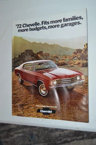 Original 1972 Chevrolet Chevelle Verkaufsprospekt 72 Malibu SS Heavy Chevy - Bild 1 von 8