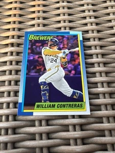 2025 Topps Series 2 William Contreras 1990 Topps Pink Brewers 90B2-17 - Picture 1 of 2