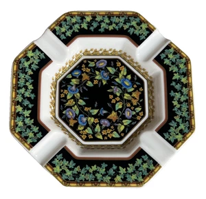 Rosenthal Versace Gold Ivy Porcelain Ashtray Mint - Picture 1 of 4
