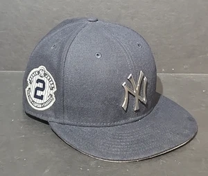 NY Yankees Derek Jeter NEW ERA Hat Cap 59Fifty Sze 7 1/2 FINAL SEASON Metal Logo - Picture 1 of 15