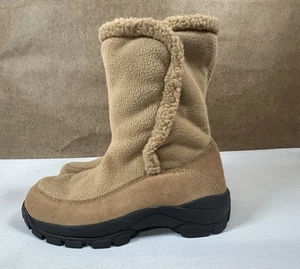 Lands End Damen Stiefeletten Größe 10 Winter Sherpa hellbraun - Bild 1 von 6