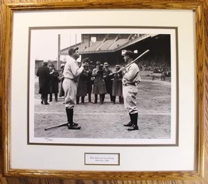 BABE RUTH AND LOU GEHRIG THE BRUCE MURRAY COLLECTION 16 X 20 FRAMED PHOTO /5000 - Picture 1 of 5