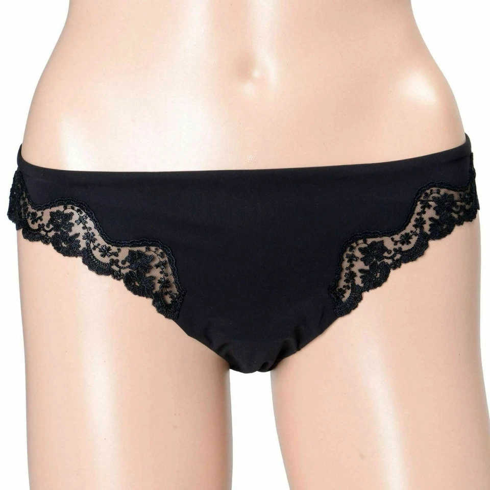 Bragas de bikini para mujer La Perla negras de encaje floral bordado rosa EE. UU. XS IT 1 Foto 1 de 4