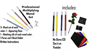 “Vintage” Professional Multiplying Wand Set by JL Magic - Classic Magician Prop - Picture 1 of 1