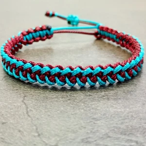 Herren Damen Geflochtenes Seil Schnur Armband Verstellbar Manschette Armband Boho Surfer - Bild 1 von 6