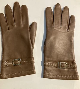 Guantes de Conducción Vintage Marrón Damas Años 70 Talla 7 1/2 - 8 1/2 Vinilo Hong Kong - Imagen 1 de 8