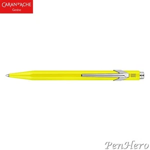 Caran d'Ache 849 Metal Fluorescent Yellow Ballpoint Pen 849.470 - Picture 1 of 2