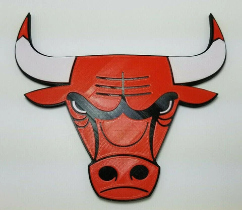 Chicago Bulls 3D Basketball Logo - Emblem, Ornament or Magnet !! Cover