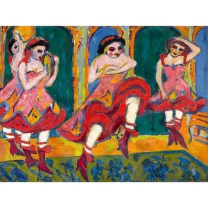 Ernst Ludwig Kirchner, Czardas Dancers, 1908, 100% Cotton Art Paper, 38" x 50" - Picture 1 of 10