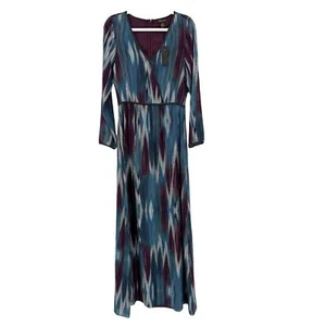 AS by DF Damen Venezia Seide Maxikleid S Mehrfarbig Ikat Party V-Ausschnitt Neu Neu mit Etikett - Bild 1 von 12