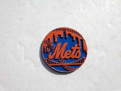 VINTAGE MLB NEW YORK METS FRIDGE MAGNET STANDING BOARD RARE !!! BLUE # 2 Cover