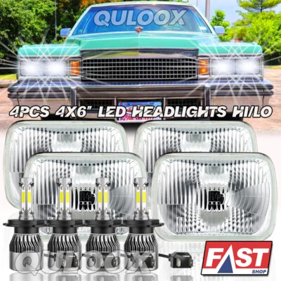Fit Buick Electra 1975-1990 Regal 1982-1987 4pcs 4x6'' LED Headlights Hi/Lo DRL Foto 1 de 4