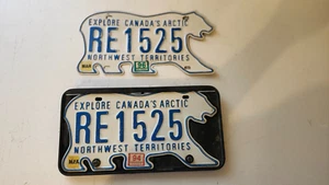 Northwest Territories license plates with registration decal - Picture 1 of 3