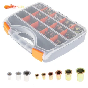 Hand Nut Rivet Gun Riveter Rivnut Nutsert Kit 900 Pack M3-M10 Threaded Nut US - Picture 1 of 10