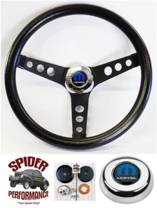 1982-1991 Dodge D/W pickup black steering wheel for TILT 13 1/2" CLASSIC BLACK - Picture 1 of 11