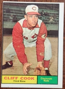 1961 TOPPS CLIFF COOK CINCINNATI REDS ROOKIE CARD #399 VG - Picture 1 of 2