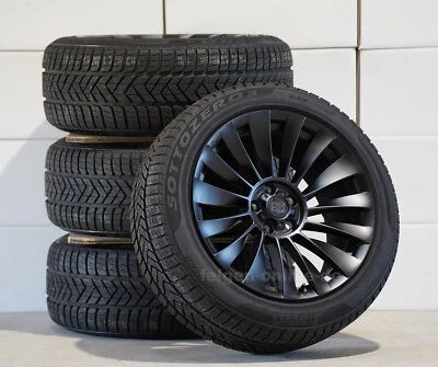 Winter Kompletträder 19 Zoll MSW 37T black + Hankook + BLE für Tesla Model Y - Bild 1 von 4