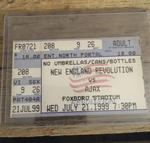 Vintage MLS NEW ENGLAND REVOLUTION vs AFC AJAX 1999 Ticket - Bild 1 von 2