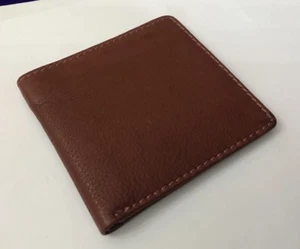 Mala Soft Brown Leather Small ID Credit Card Wallet Holder Slim Pocket Case - N - Picture 1 of 4