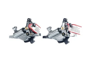Juin Tech M1 Mountain eBike Bicycle Hydraulic Disc Brake Calipers w/rotors Gray - Picture 1 of 12