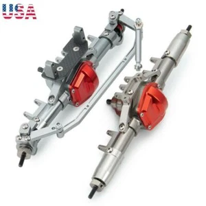 For 1:10 Scale RC Crawler AXIAL SCX10 Car TFL CNC Metal Front & Rear Axle Set US - Picture 1 of 8