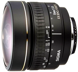 Nikon FULL FRAME FX fit. 8mm DG Fisheye. Nikon FX SIGMA UK STOCK! BRAND NEW! - Picture 1 of 2