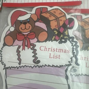 Holiday Pick-Up Note Pad CHRISTMAS LIST- 60 Sheets Christmas Holiday STOCKING - Picture 1 of 12